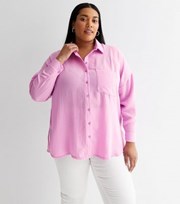 New Look Curves Lilac Oversized Shirt